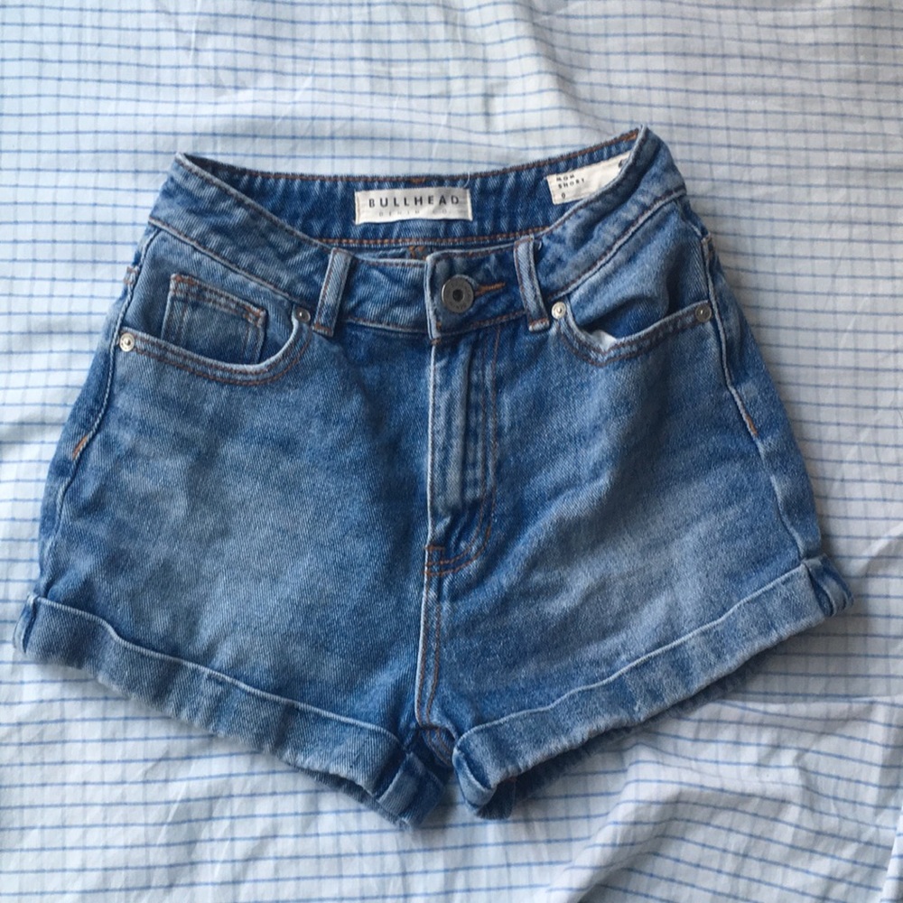 pacsun denim mom shorts
